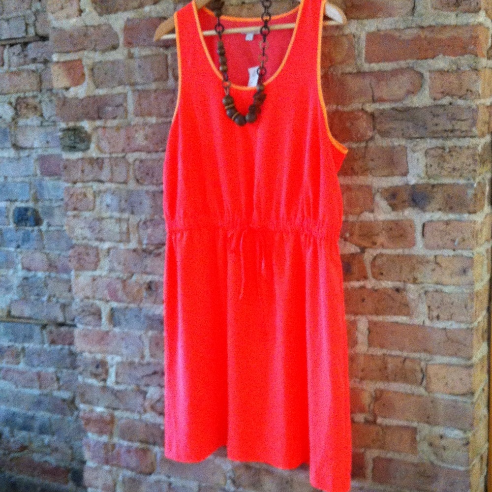 *NEW* GAP Drawstring Dress in Coral